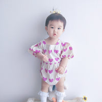 Load image into Gallery viewer, Baby Girls Love heart Print Rompers Wholesale 230228138
