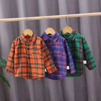 Load image into Gallery viewer, Baby Kid Boys Checked Shirts Wholesale 230228144
