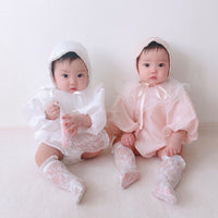 Load image into Gallery viewer, Baby Girls Solid Color Rompers Wholesale 230228145
