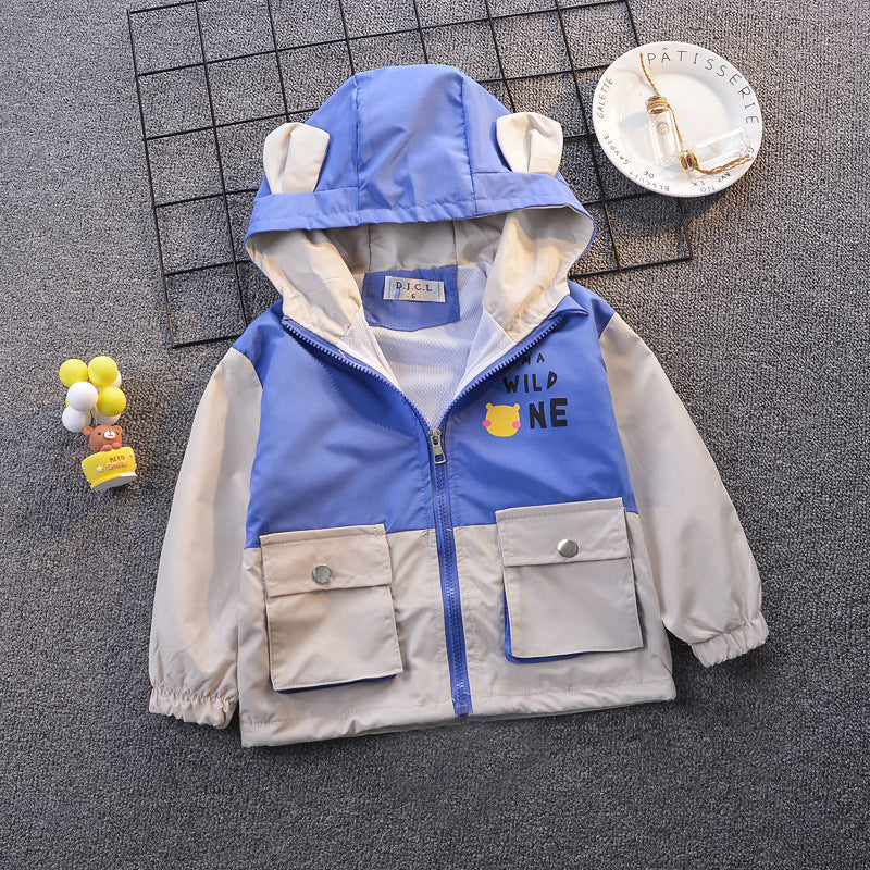 Baby Kid Unisex Letters Color-blocking Cartoon Jackets Outwears Wholesale 230228158