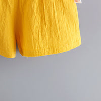 Load image into Gallery viewer, 2 Pieces Set Baby Kid Girls Polka dots Bow Tops And Solid Color Shorts Wholesale 230228182
