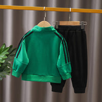 Load image into Gallery viewer, 2 Pieces Set Baby Kid Boys Letters Jackets Outwears And Striped Pants Wholesale 230228188
