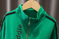 Load image into Gallery viewer, 2 Pieces Set Baby Kid Boys Letters Jackets Outwears And Striped Pants Wholesale 230228188
