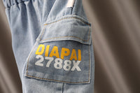 Load image into Gallery viewer, 2 Pieces Set Baby Kid Boys Striped Letters Polo Shirts And Shorts Wholesale 230228198
