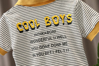 Load image into Gallery viewer, 2 Pieces Set Baby Kid Boys Striped Letters Polo Shirts And Shorts Wholesale 230228198
