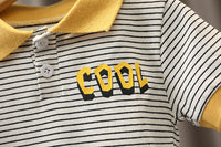 Load image into Gallery viewer, 2 Pieces Set Baby Kid Boys Striped Letters Polo Shirts And Shorts Wholesale 230228198
