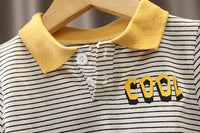 Load image into Gallery viewer, 2 Pieces Set Baby Kid Boys Striped Letters Polo Shirts And Shorts Wholesale 230228198
