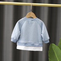 Load image into Gallery viewer, 2 Pieces Set Baby Kid Boys Cartoon Print Tops And Solid Color Pants Wholesale 230228220
