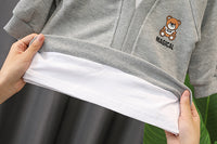 Load image into Gallery viewer, 2 Pieces Set Baby Kid Boys Cartoon Print Tops And Solid Color Pants Wholesale 230228220
