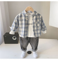 Load image into Gallery viewer, Baby Kid Boys Checked Tops Wholesale 230228221
