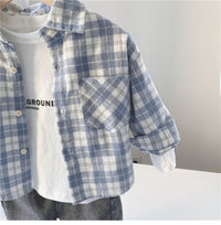 Load image into Gallery viewer, Baby Kid Boys Checked Tops Wholesale 230228221
