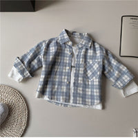 Load image into Gallery viewer, Baby Kid Boys Checked Tops Wholesale 230228221

