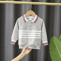 Load image into Gallery viewer, 2 Pieces Set Baby Kid Boys Striped Polo Shirts And Pants Wholesale 230228222
