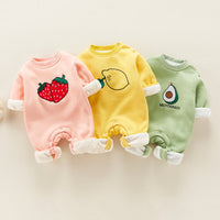 Load image into Gallery viewer, Baby Unisex Fruit Embroidered Jumpsuits Wholesale 230228237
