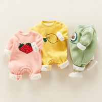 Load image into Gallery viewer, Baby Unisex Fruit Embroidered Jumpsuits Wholesale 230228237
