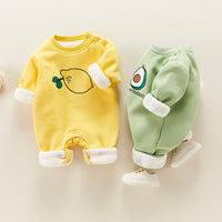 Load image into Gallery viewer, Baby Unisex Fruit Embroidered Jumpsuits Wholesale 230228237

