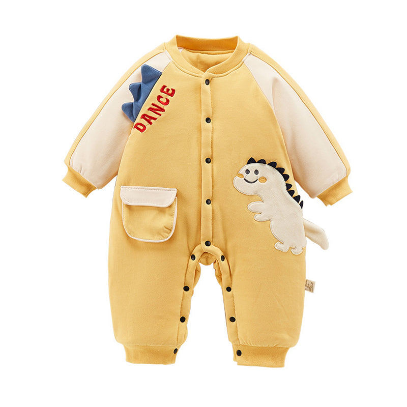 Baby Unisex Letters Cartoon Embroidered Jumpsuits Wholesale 230228241