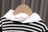 Load image into Gallery viewer, 2 Pieces Set Baby Kid Boys Striped Color-blocking Cartoon Tops And Pants Wholesale 230228246
