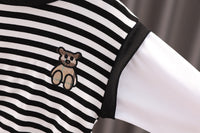 Load image into Gallery viewer, 2 Pieces Set Baby Kid Boys Striped Color-blocking Cartoon Tops And Pants Wholesale 230228246
