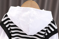 Load image into Gallery viewer, 2 Pieces Set Baby Kid Boys Striped Color-blocking Cartoon Tops And Pants Wholesale 230228246
