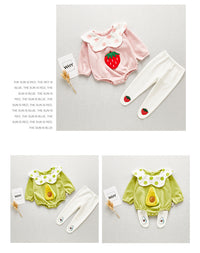 Load image into Gallery viewer, 2 Pieces Set Baby Girls Fruit Polka dots Rompers And Pants Wholesale 230228270
