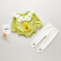 Load image into Gallery viewer, 2 Pieces Set Baby Girls Fruit Polka dots Rompers And Pants Wholesale 230228270
