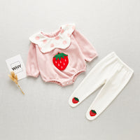 Load image into Gallery viewer, 2 Pieces Set Baby Girls Fruit Polka dots Rompers And Pants Wholesale 230228270

