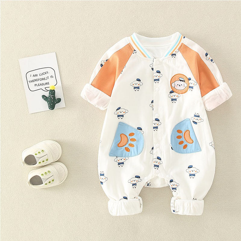 Baby Unisex Animals Cartoon Print Jumpsuits Wholesale 230228277