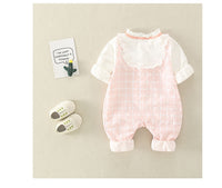 Load image into Gallery viewer, Baby Girls Flower Checked Birthday Jumpsuits Wholesale 230228285
