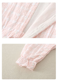 Load image into Gallery viewer, Baby Girls Flower Checked Birthday Jumpsuits Wholesale 230228285
