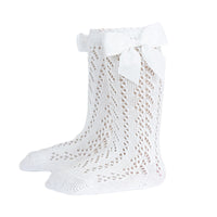 Load image into Gallery viewer, Girls Solid Color Bow Accessories Socks Wholesale 230228300
