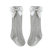 Load image into Gallery viewer, Girls Solid Color Bow Accessories Socks Wholesale 230228300
