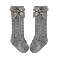 Load image into Gallery viewer, Girls Solid Color Bow Accessories Socks Wholesale 230228300
