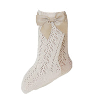 Load image into Gallery viewer, Girls Solid Color Bow Accessories Socks Wholesale 230228300
