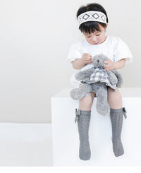 Load image into Gallery viewer, Girls Solid Color Bow Accessories Socks Wholesale 230228300
