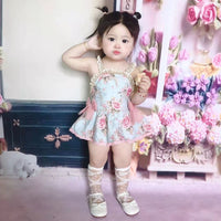 Load image into Gallery viewer, Baby Girls Flower Print Dresses Wholesale 230228311
