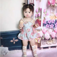 Load image into Gallery viewer, Baby Girls Flower Print Dresses Wholesale 230228311
