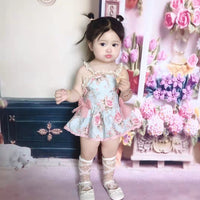 Load image into Gallery viewer, Baby Girls Flower Print Dresses Wholesale 230228311
