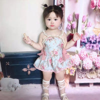 Load image into Gallery viewer, Baby Girls Flower Print Dresses Wholesale 230228311
