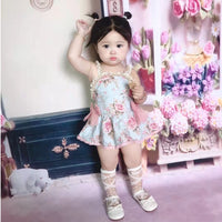 Load image into Gallery viewer, Baby Girls Flower Print Dresses Wholesale 230228311
