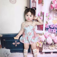 Load image into Gallery viewer, Baby Girls Flower Print Dresses Wholesale 230228311
