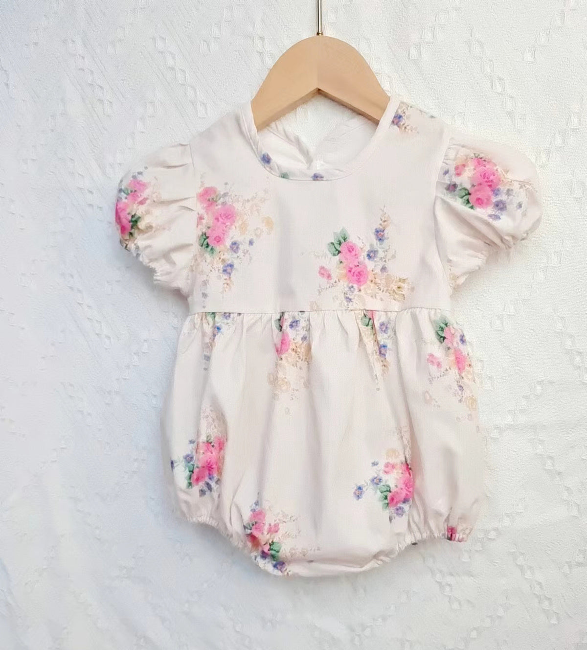 Baby Girls Flower Print Rompers Wholesale 230228316