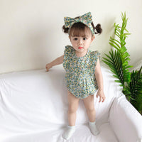 Load image into Gallery viewer, Baby Girls Flower Print Rompers Wholesale 230228341
