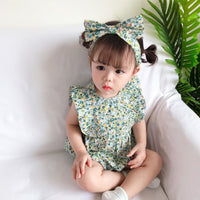 Load image into Gallery viewer, Baby Girls Flower Print Rompers Wholesale 230228341
