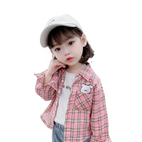 Load image into Gallery viewer, Baby Kid Girls Fruit Checked Print Shirts Wholesale 230228369
