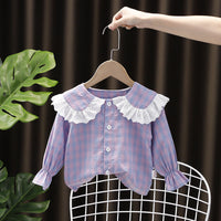 Load image into Gallery viewer, Baby Kid Girls Fruit Checked Print Shirts Wholesale 230228369
