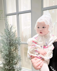 Load image into Gallery viewer, Baby Girls Flower Print Rompers Wholesale 230228382
