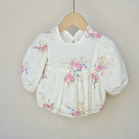 Load image into Gallery viewer, Baby Girls Flower Print Rompers Wholesale 230228382
