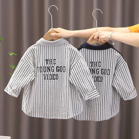 Load image into Gallery viewer, Baby Kid Boys Solid Color Striped Letters Jackets Outwears Wholesale 230228420
