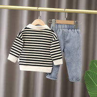 Load image into Gallery viewer, Baby Kid Boys Striped Cartoon Tops Wholesale 230228456
